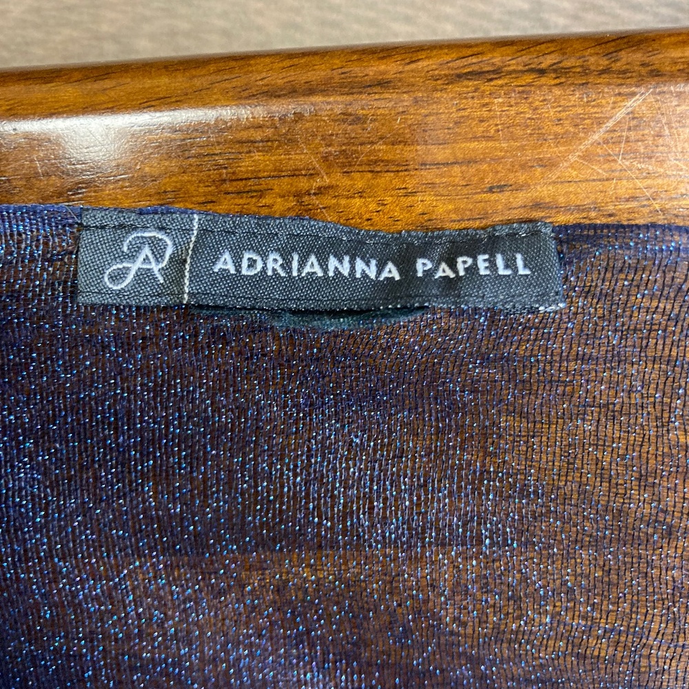 Adrianna Papell Metallic Sheer Wrap in Blue, OS